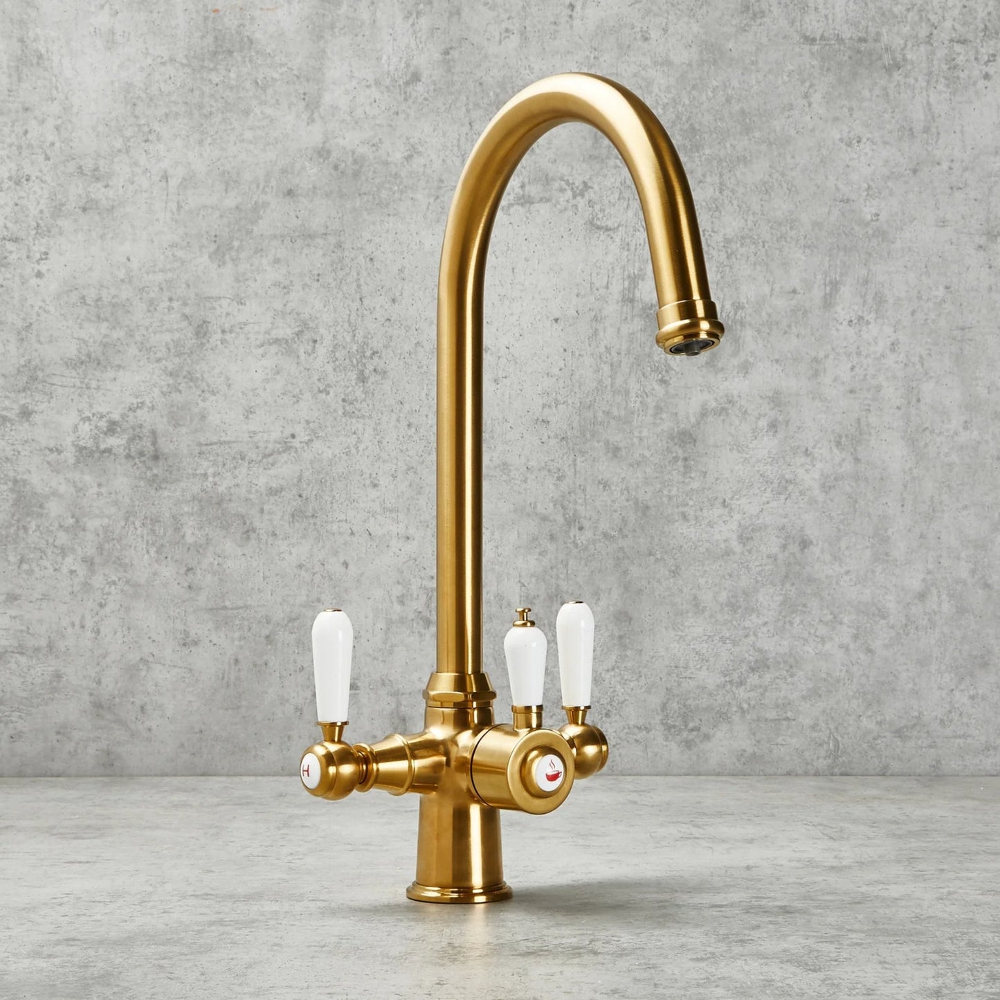 Ellsi Traditional 3 - in - 1 Cruciform Boiling Water Tap with Ceramic Handles - The Tap Specialist