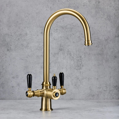 Ellsi Traditional 3 - in - 1 Cruciform Boiling Water Tap with Ceramic Handles - The Tap Specialist