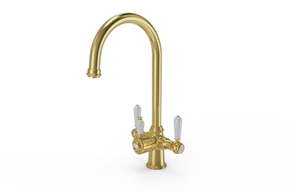 Ellsi Traditional 3 - in - 1 Cruciform Boiling Water Tap with Ceramic Handles - The Tap Specialist