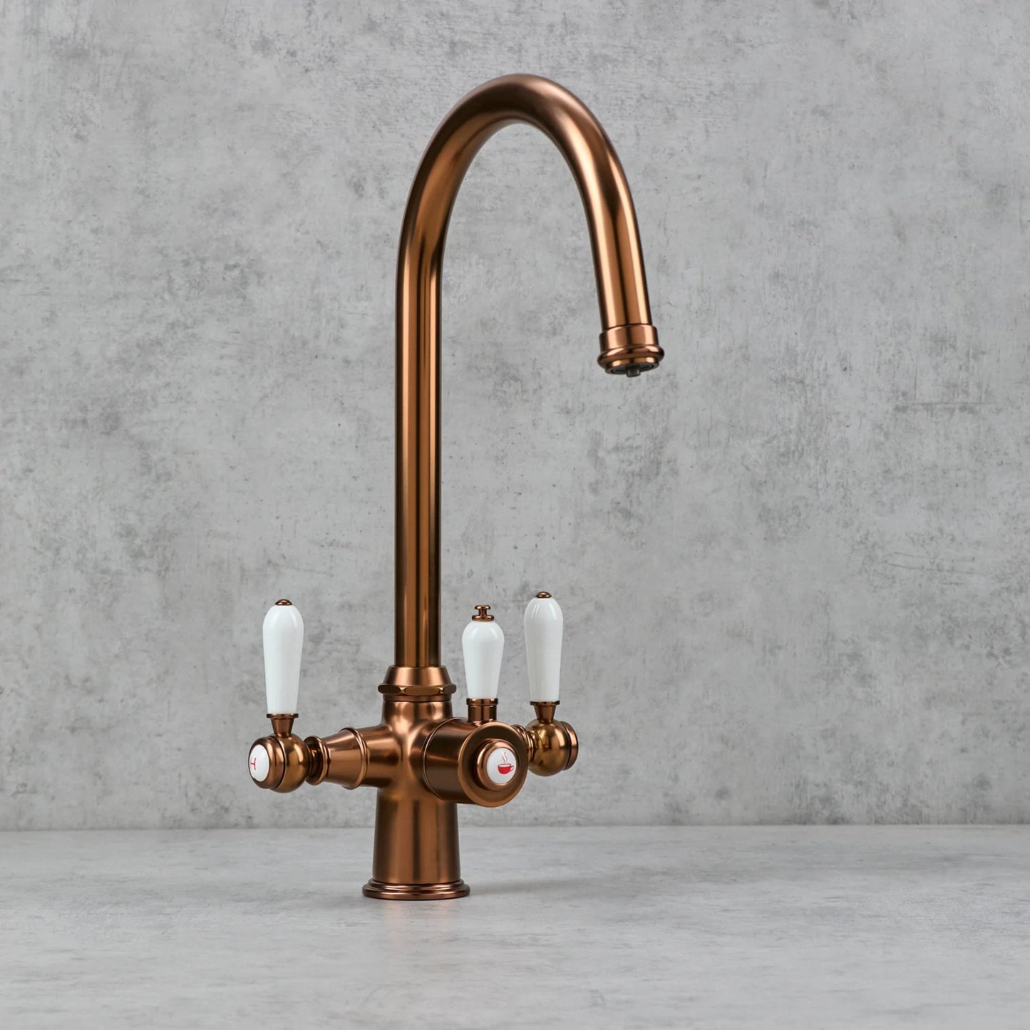 Ellsi Traditional 3 - in - 1 Cruciform Boiling Water Tap with Ceramic Handles - The Tap Specialist