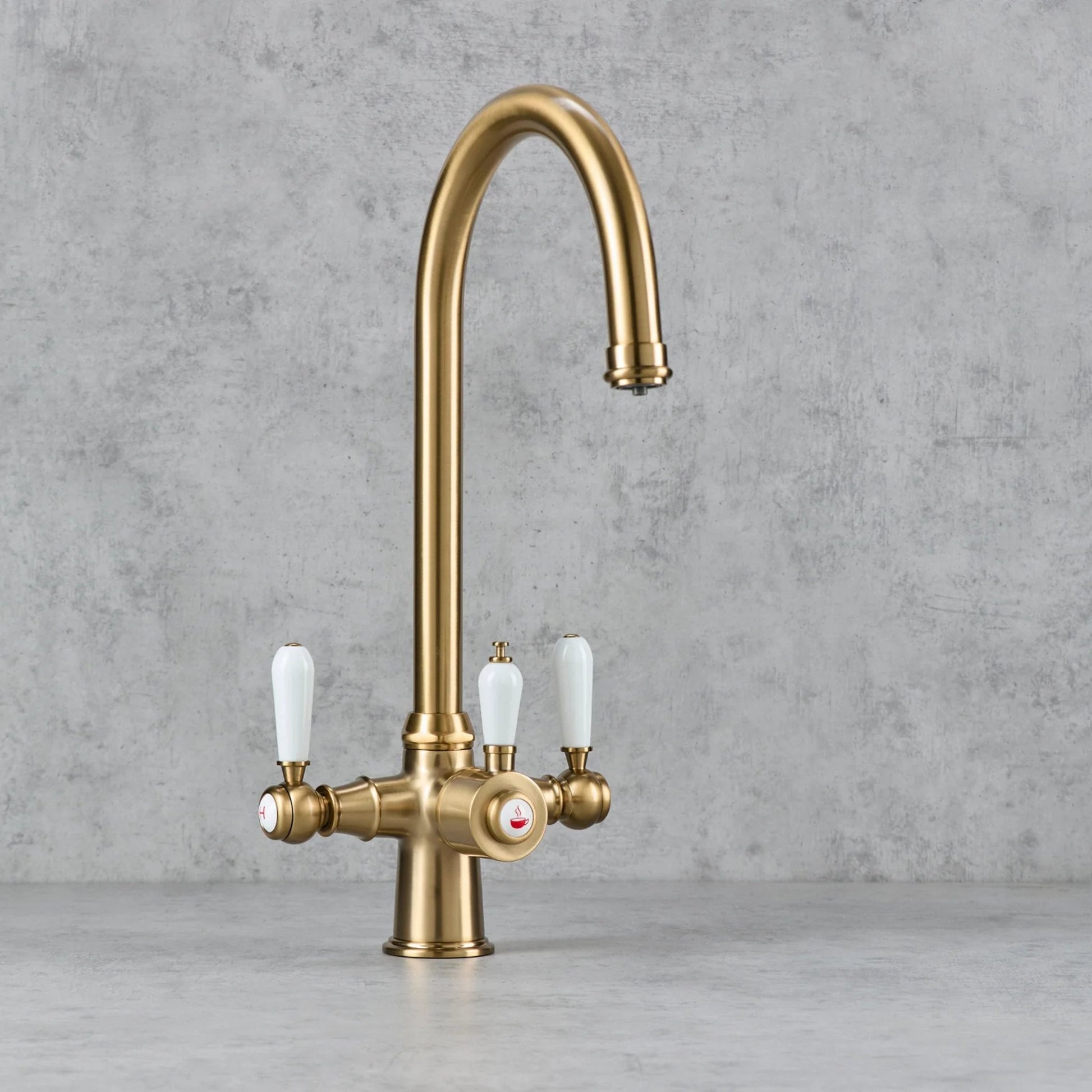 Ellsi Traditional 3 - in - 1 Cruciform Boiling Water Tap with Ceramic Handles - The Tap Specialist