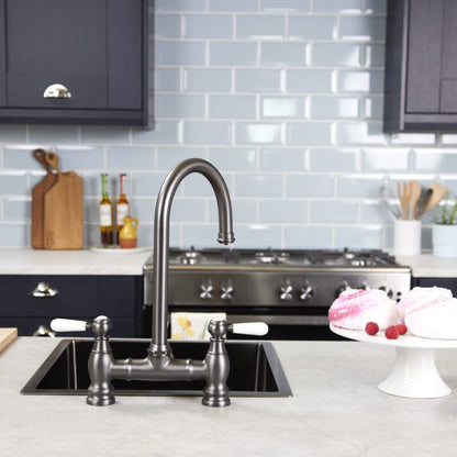 Ellsi Traditional Bridge 3 - in - 1 Boiling Water Tap With Ceramic Handles - The Tap Specialist