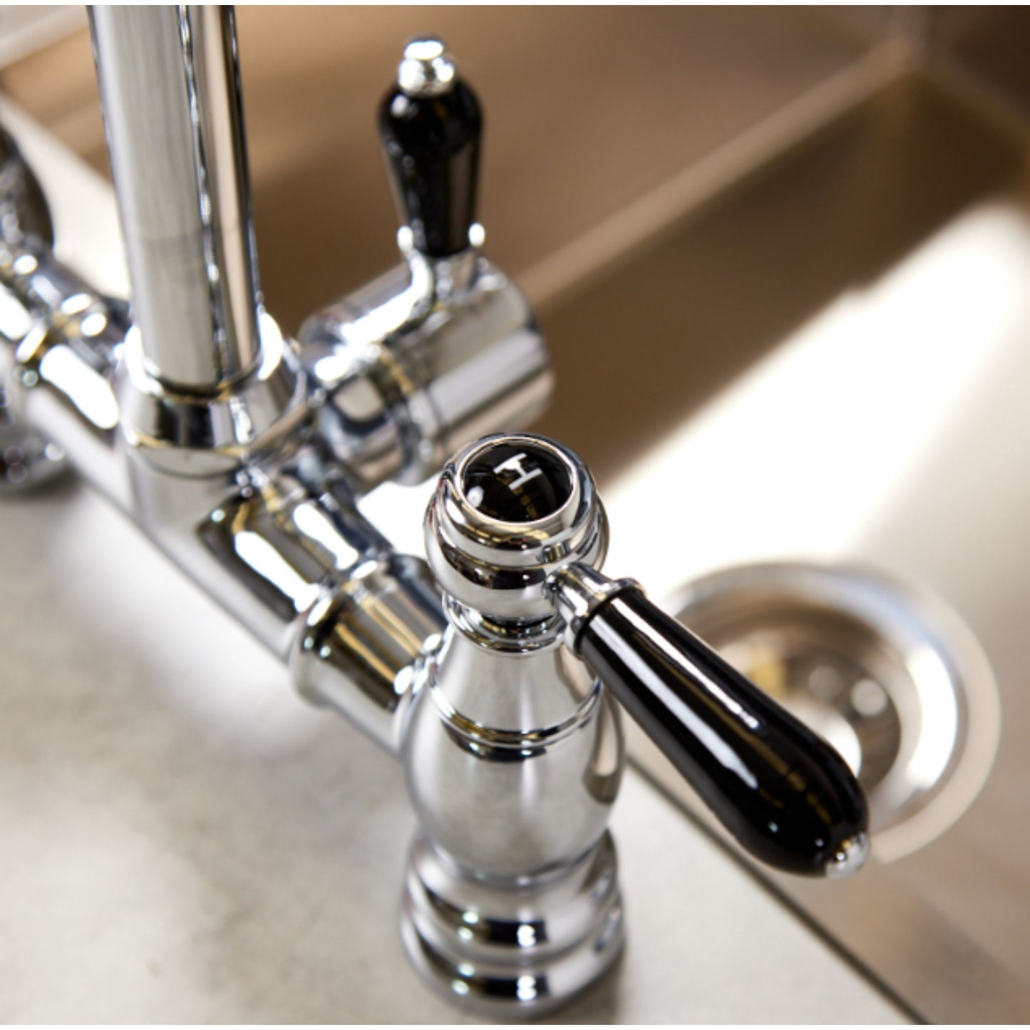 Ellsi Traditional Bridge 3 - in - 1 Boiling Water Tap With Ceramic Handles - The Tap Specialist