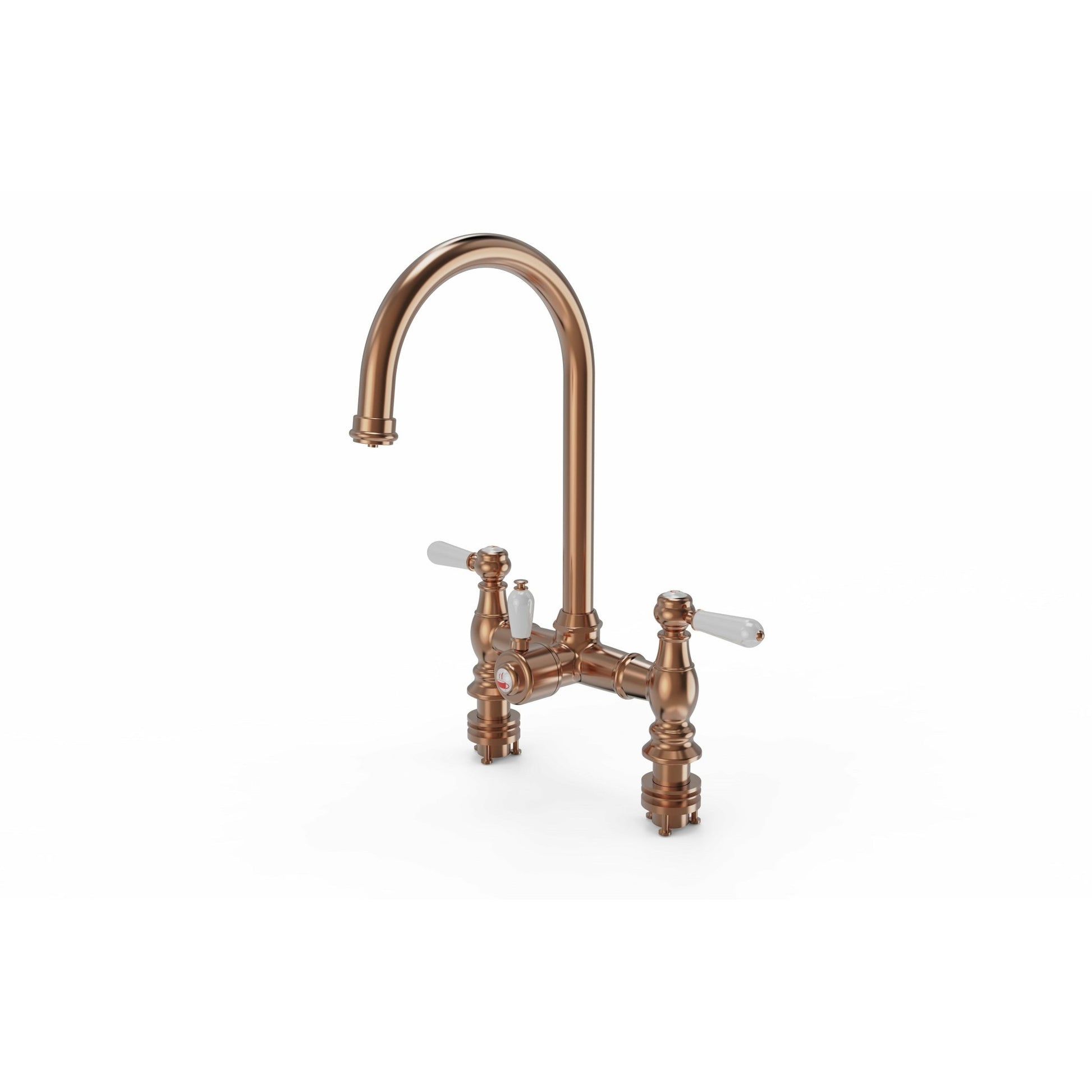 Ellsi Traditional Bridge 3 - in - 1 Boiling Water Tap With Ceramic Handles - The Tap Specialist