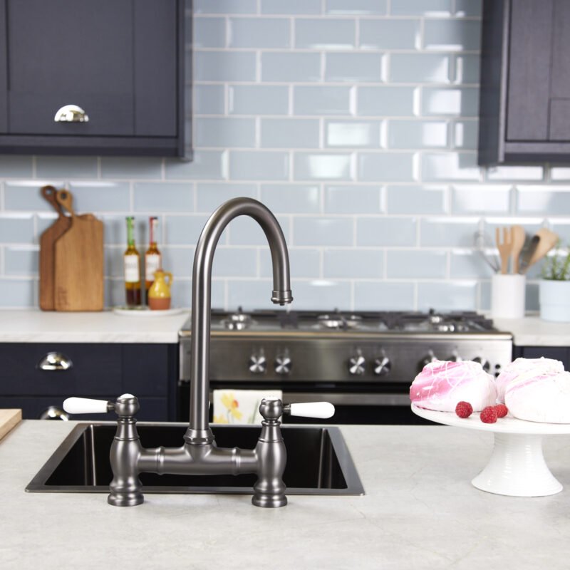 Ellsi Traditional Bridge 3 - in - 1 Boiling Water Tap With Ceramic Handles - The Tap Specialist
