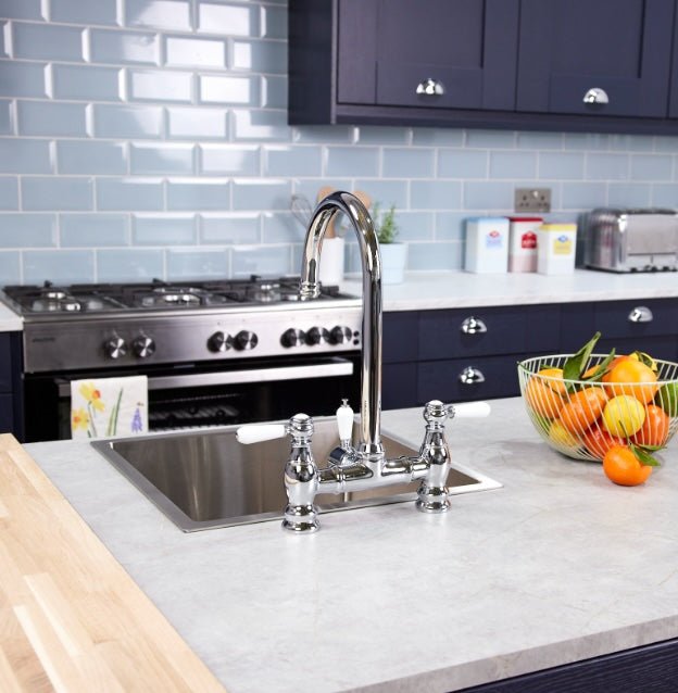 Ellsi Traditional Bridge 3 - in - 1 Boiling Water Tap With Ceramic Handles - The Tap Specialist