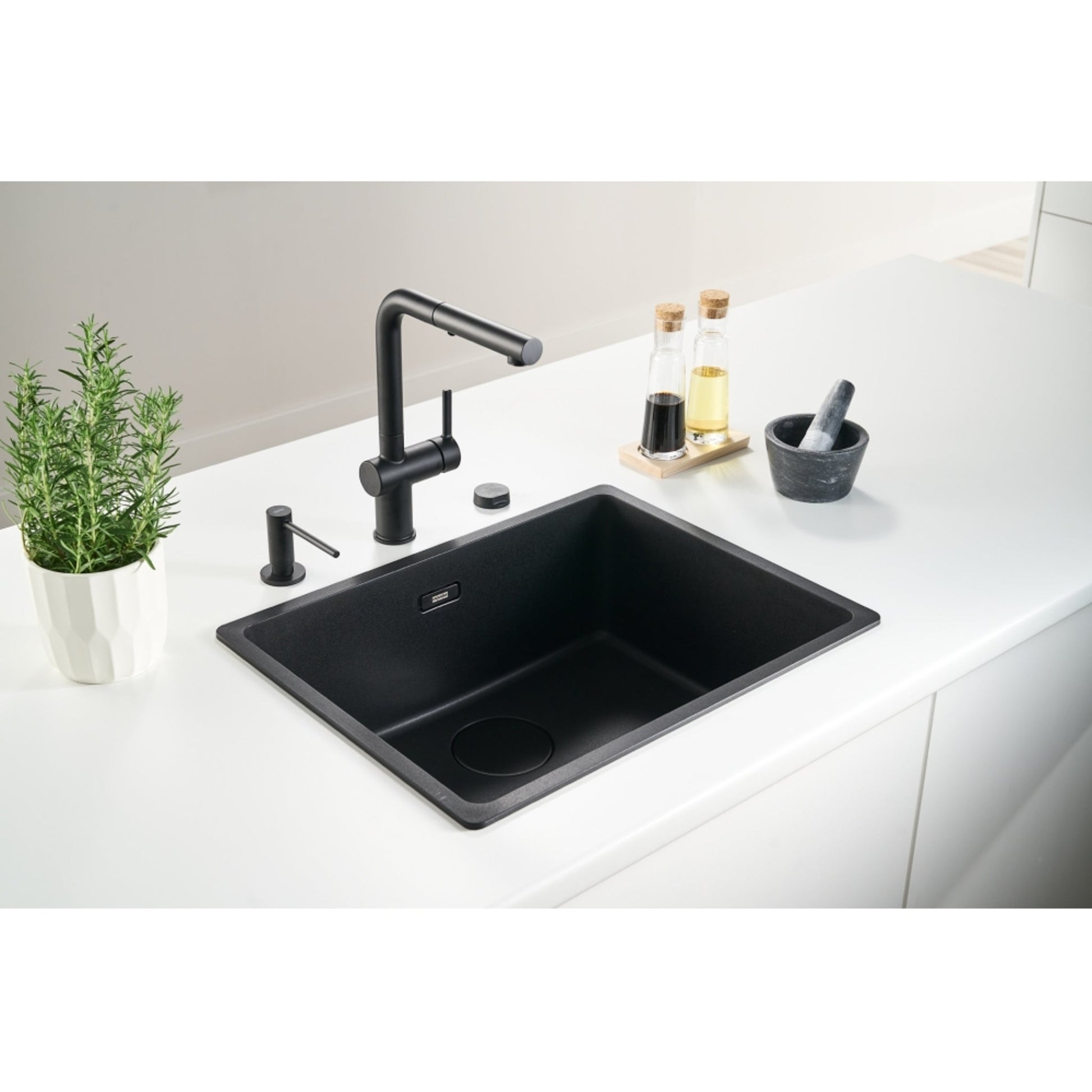 Franke Active L Spout Dual Spray Pull Down Matt Black Kitchen Tap - The Tap Specialist