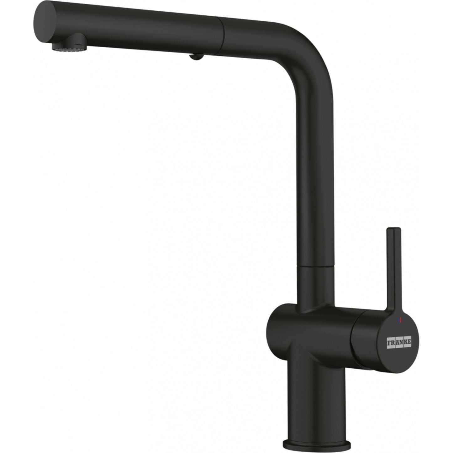 Franke Active L Spout Dual Spray Pull Down Matt Black Kitchen Tap - The Tap Specialist