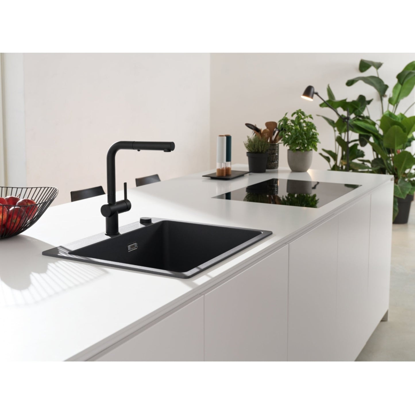 Franke Active L Spout Dual Spray Pull Down Matt Black Kitchen Tap - The Tap Specialist