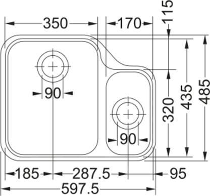 Franke Ariane Undermount 1.5B ARX 160 - 35 - 17 Steel Sink - The Tap Specialist