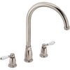 Franke Gloriana Classic J Spout 3 - Part Polished Nickel Kitchen Tap 115.0712.043 - The Tap Specialist