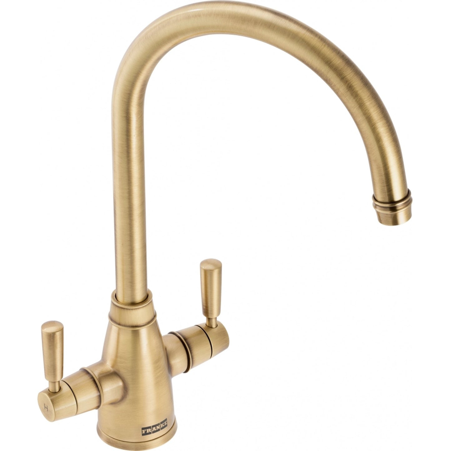 Franke Gloriana Twin Lever J - Spout Brass Kitchen Tap 115.0711.945 - The Tap Specialist