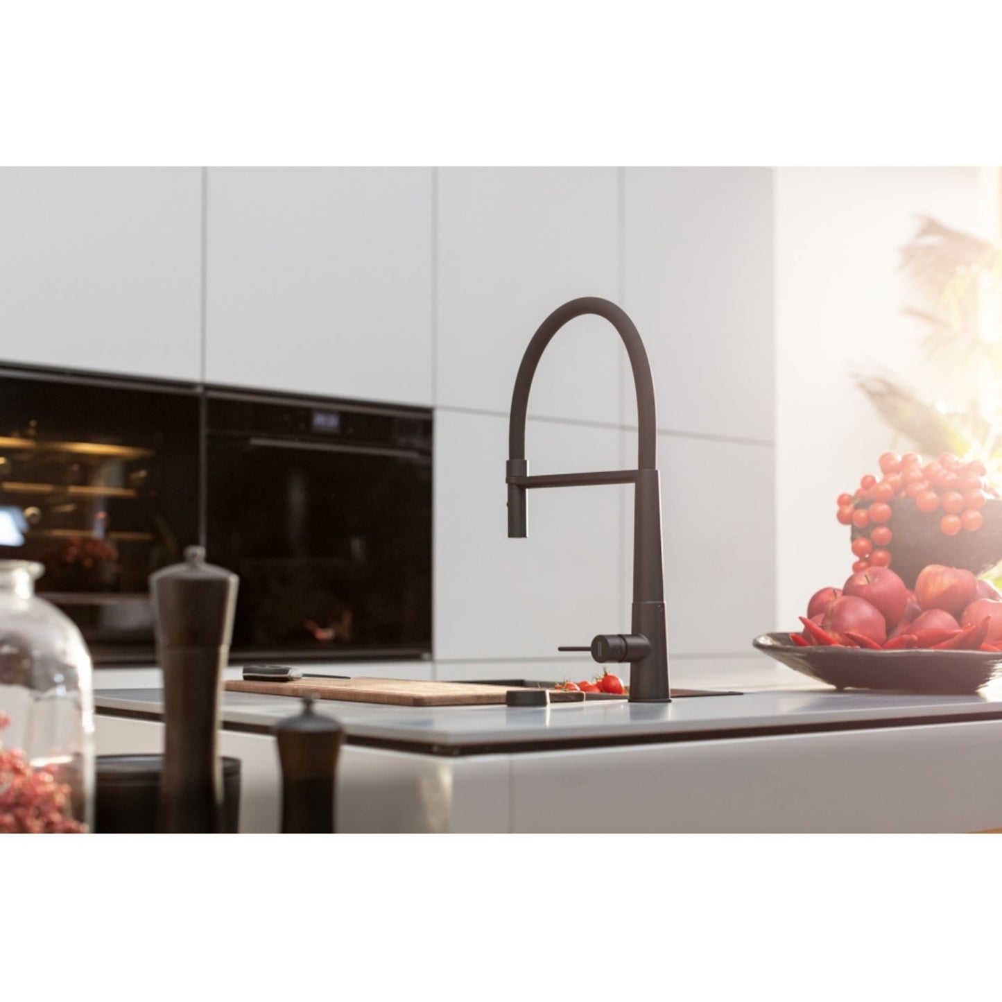 Franke Icon Semi - Pro Matt Black Kitchen Tap - The Tap Specialist