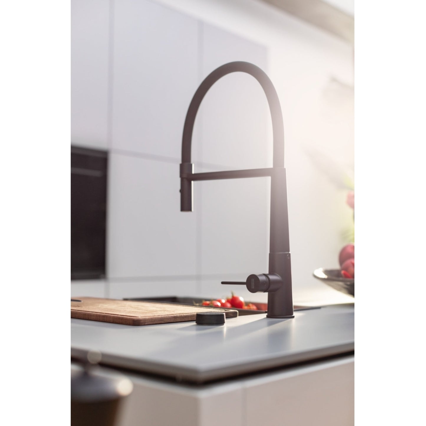 Franke Icon Semi - Pro Matt Black Kitchen Tap - The Tap Specialist