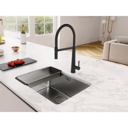 Franke Icon Semi - Pro Matt Black Kitchen Tap - The Tap Specialist