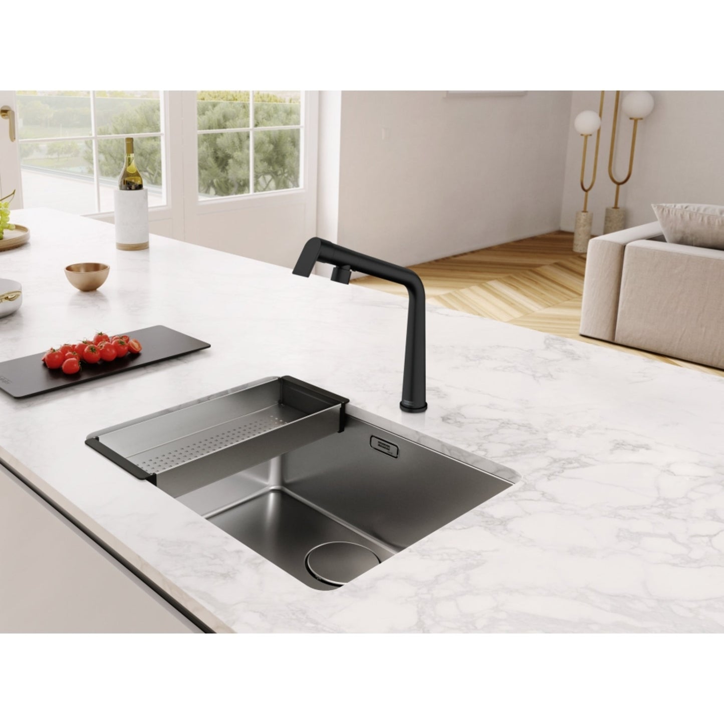 Franke Icon Swivel Spout Matt Black Kitchen Tap - The Tap Specialist