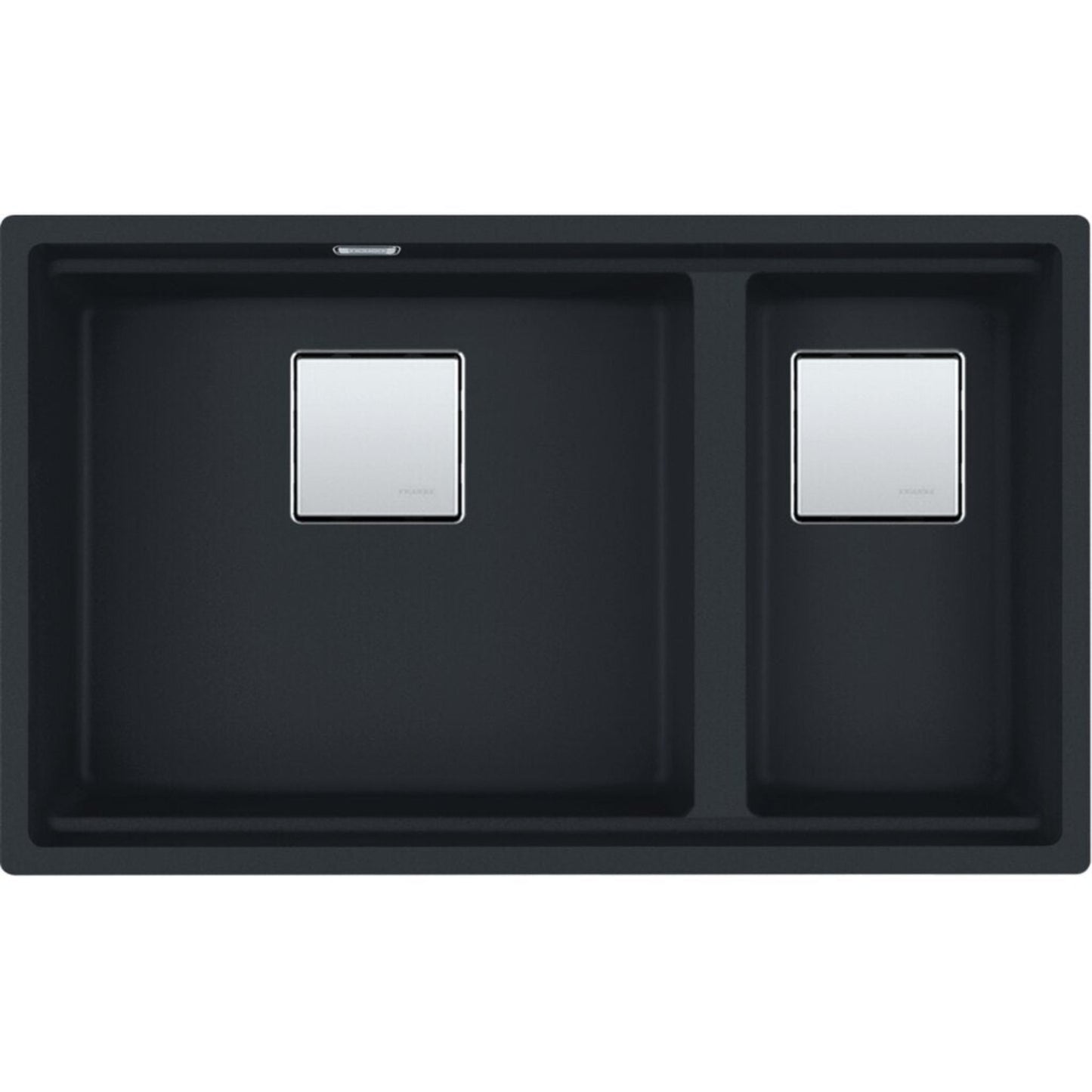 Franke Kubus 2 1.5 Bowl Undermount Fragranite Kitchen Sink KNG 120 - Matt Black - 125.0630.444 - The Tap Specialist