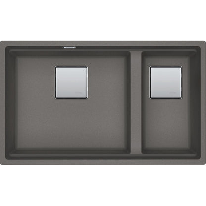 Franke Kubus 2 1.5 Bowl Undermount Fragranite Kitchen Sink KNG 120 - Stone Grey - 125.0633.287 - The Tap Specialist