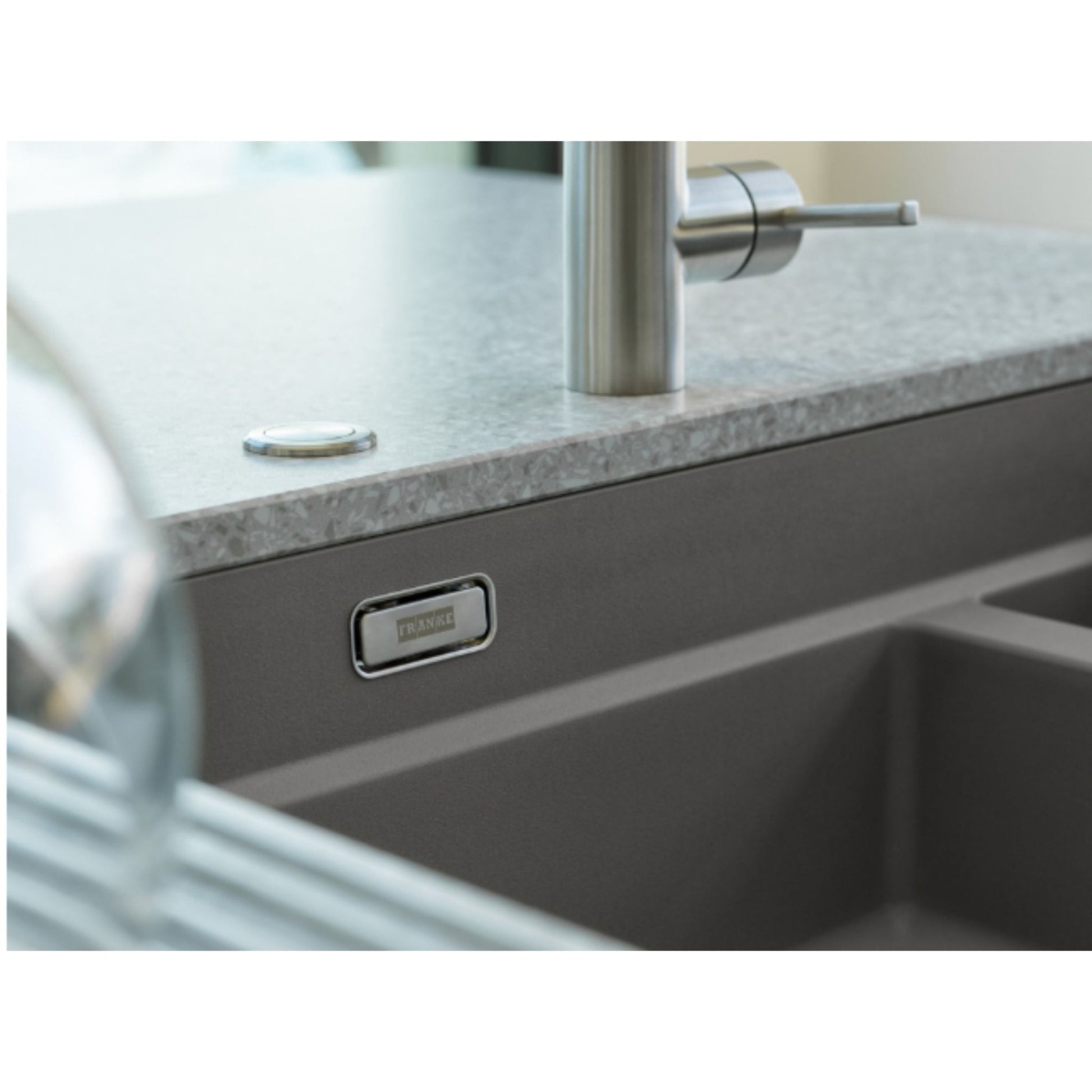 Franke Kubus 2 1.5 Bowl Undermount Fragranite Kitchen Sink KNG 120 - Stone Grey - 125.0633.287 - The Tap Specialist