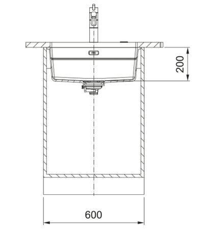 Franke Kubus KNG 110-52 Single Bowl Undermount Sink Matt Black - The Tap Specialist