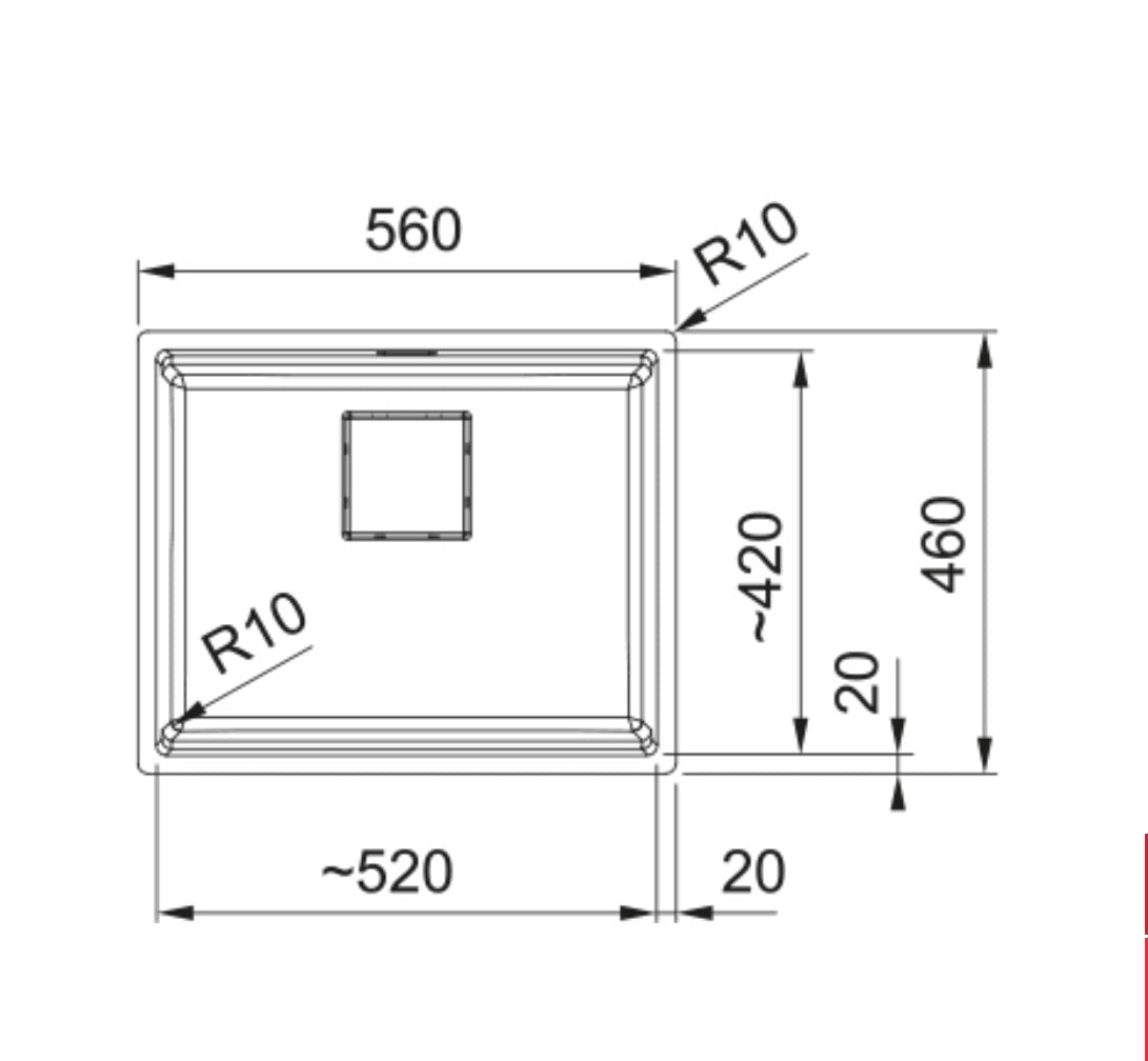 Franke Kubus KNG 110-52 Single Bowl Undermount Sink Matt Black - The Tap Specialist