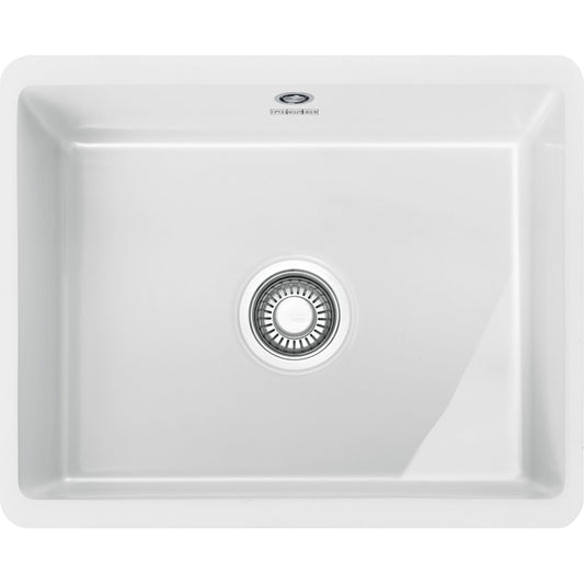 Franke KUBUS Undermount KBK 110 50 Ceramic White Sink Single Bowl - The Tap Specialist