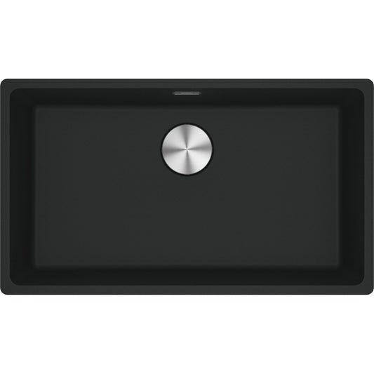 Franke Maris MRG 110 72 Single Bowl Undermounted Granite Kitchen Sink, Matt Black - The Tap Specialist