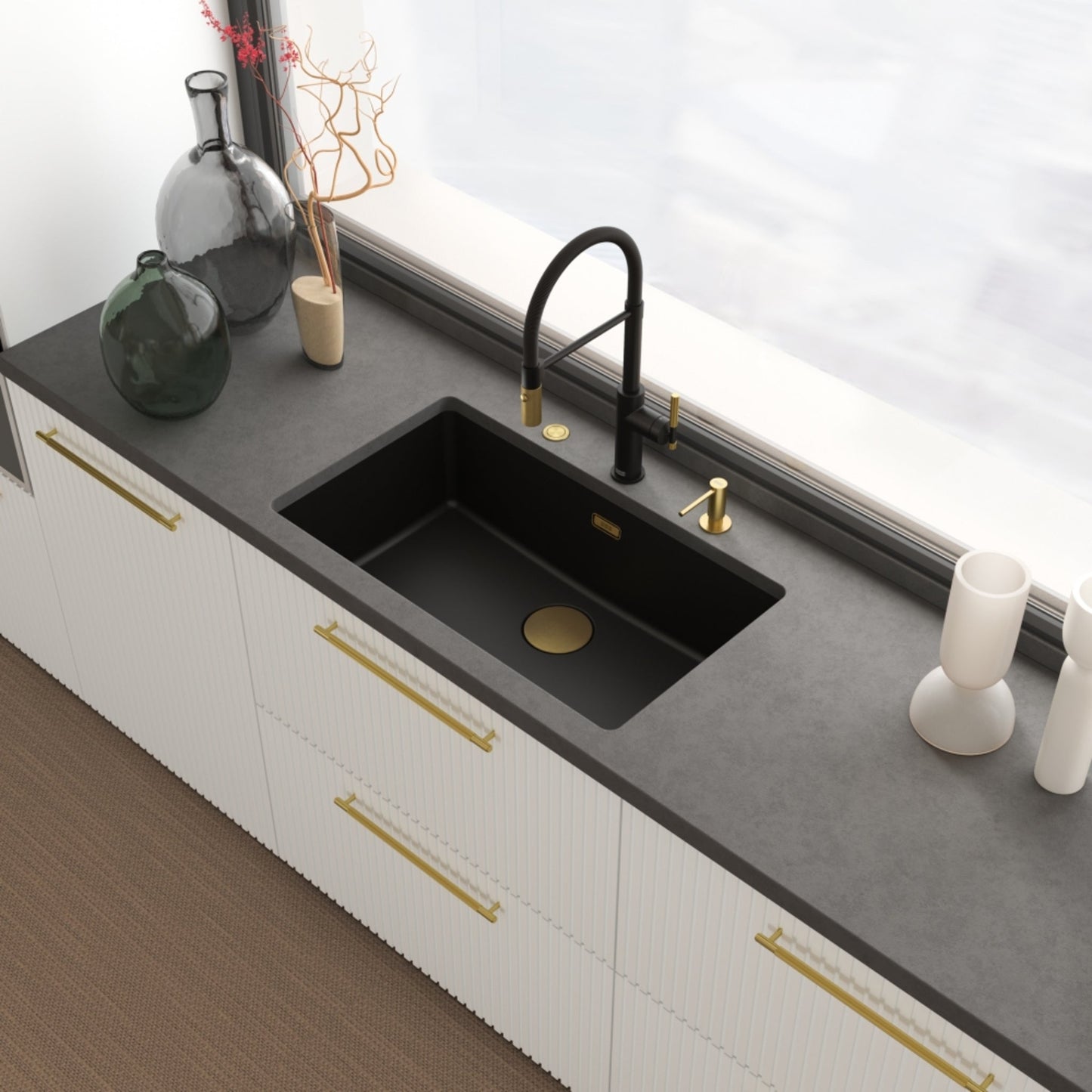 Franke Maris Stripes Semi Pro Kitchen Tap - The Tap Specialist