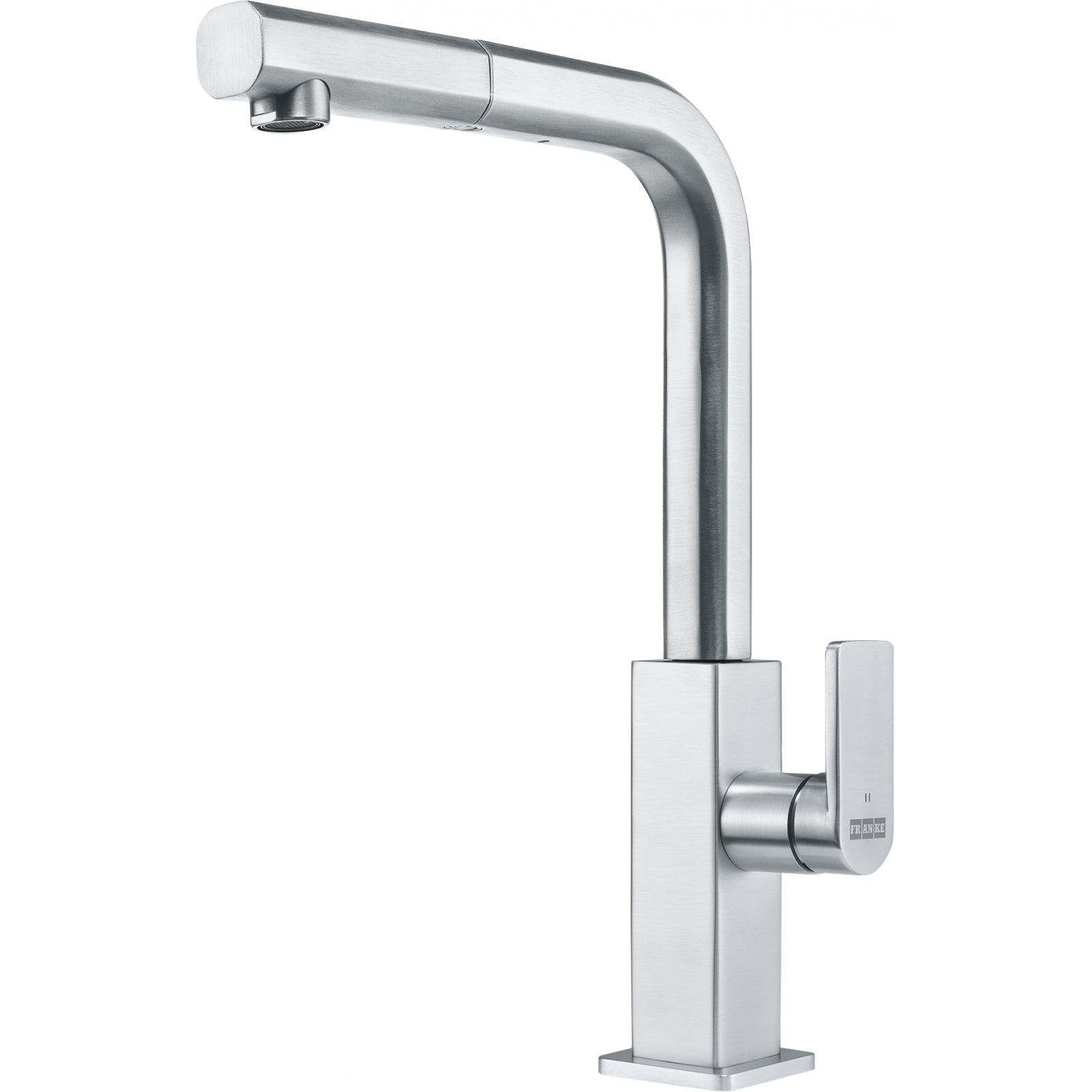 Franke Mythos Pullout Nozzle Kitchen Mixer Tap Stainless Steel - The Tap Specialist