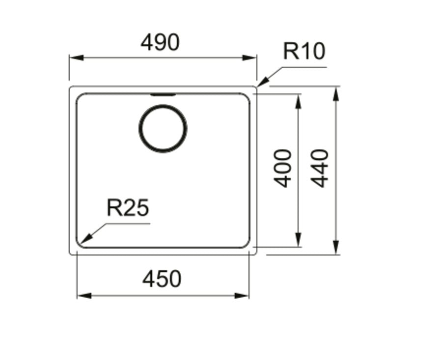 Franke Mythos Undermount SB Sink SS Kitchen Sink MYX110 - 45 122.0606.949 - The Tap Specialist