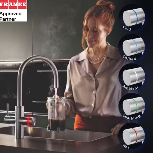 Franke Mythos Water Hub 5 - in - 1 Electronic Stainless Steel Tap 160.0709.102 - The Tap Specialist