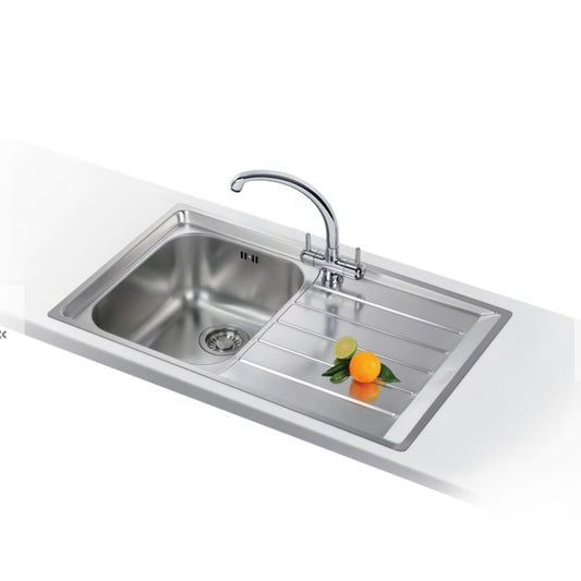 Franke Neptune NEX 211 1.0 Bowl Inset Sink | Stainless Steel with RH Drainer - The Tap Specialist