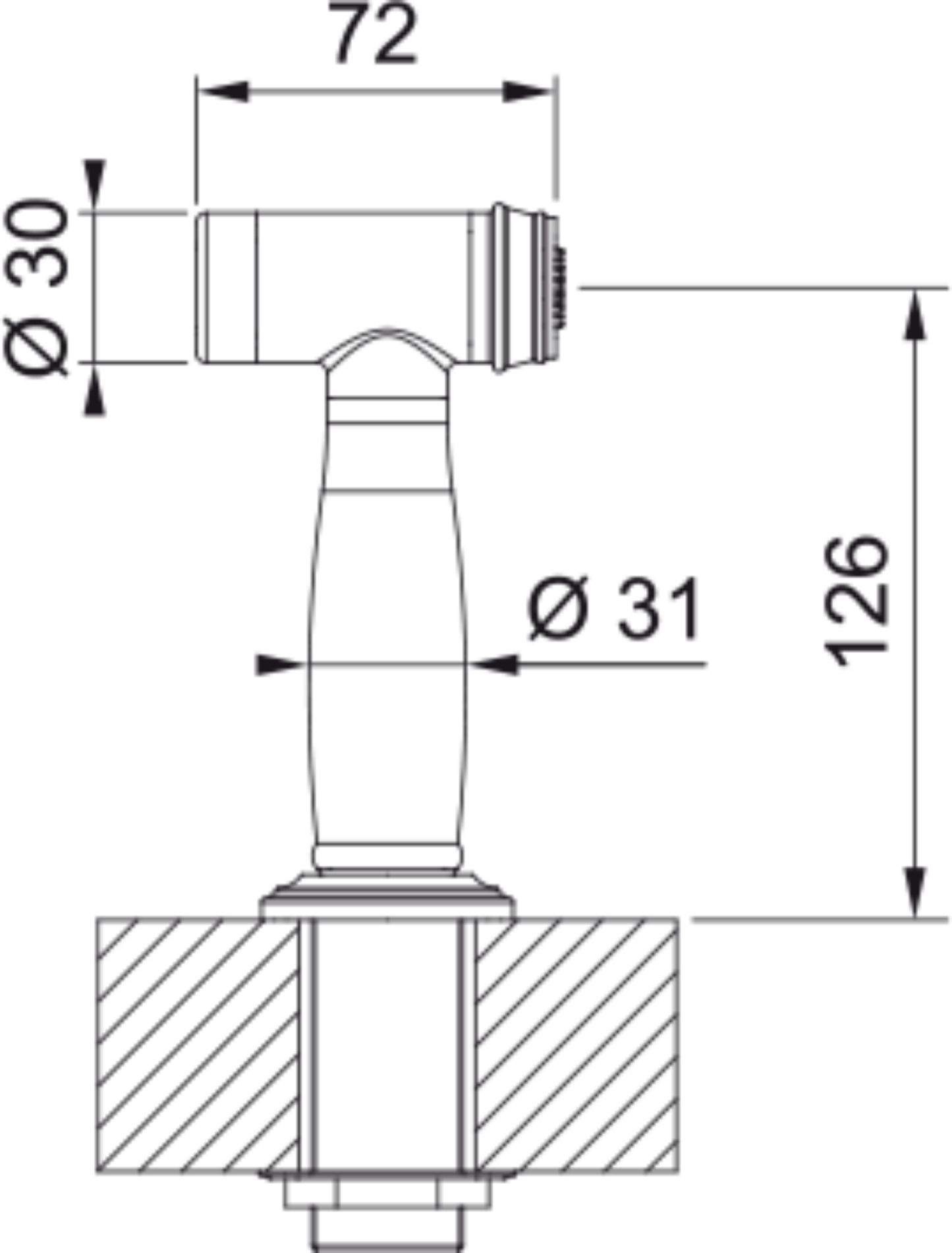 Franke Perla Pull - Out Rinse Brass 112.0712.054 - The Tap Specialist