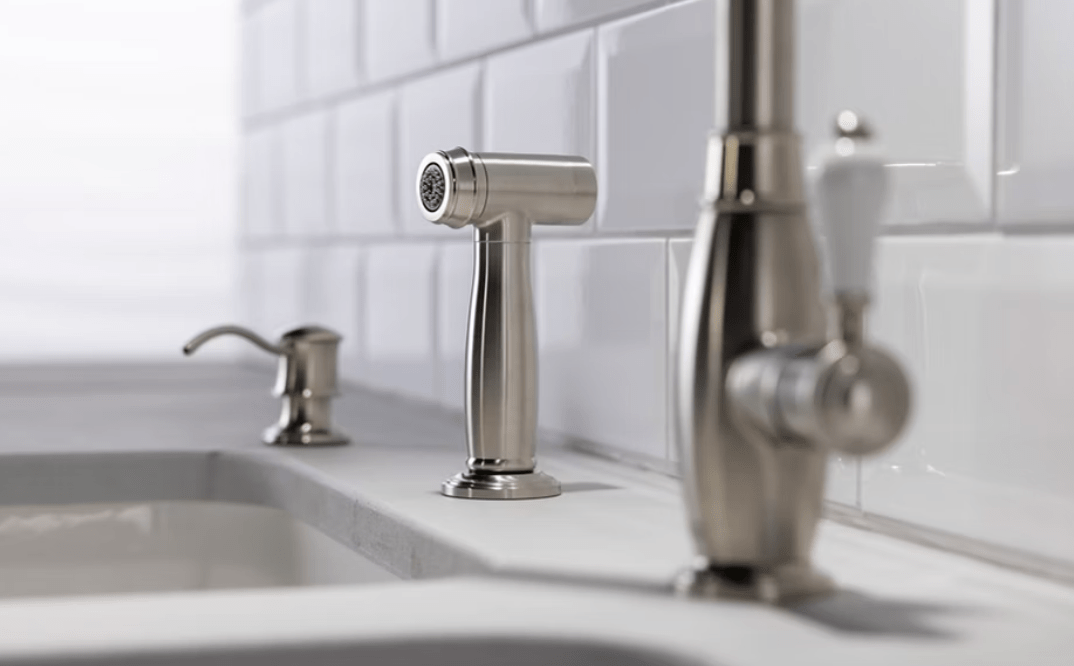 Franke Perla Pull - Out Rinse Decor Steel 112.0712.052 - The Tap Specialist
