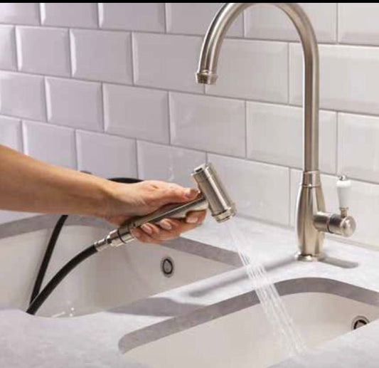 Franke Perla Pull - Out Rinse Decor Steel 112.0712.052 - The Tap Specialist