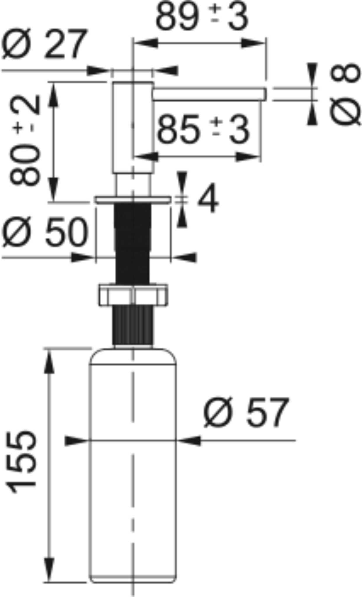 Franke Soap Dispenser Atlas Stainless Steel - The Tap Specialist