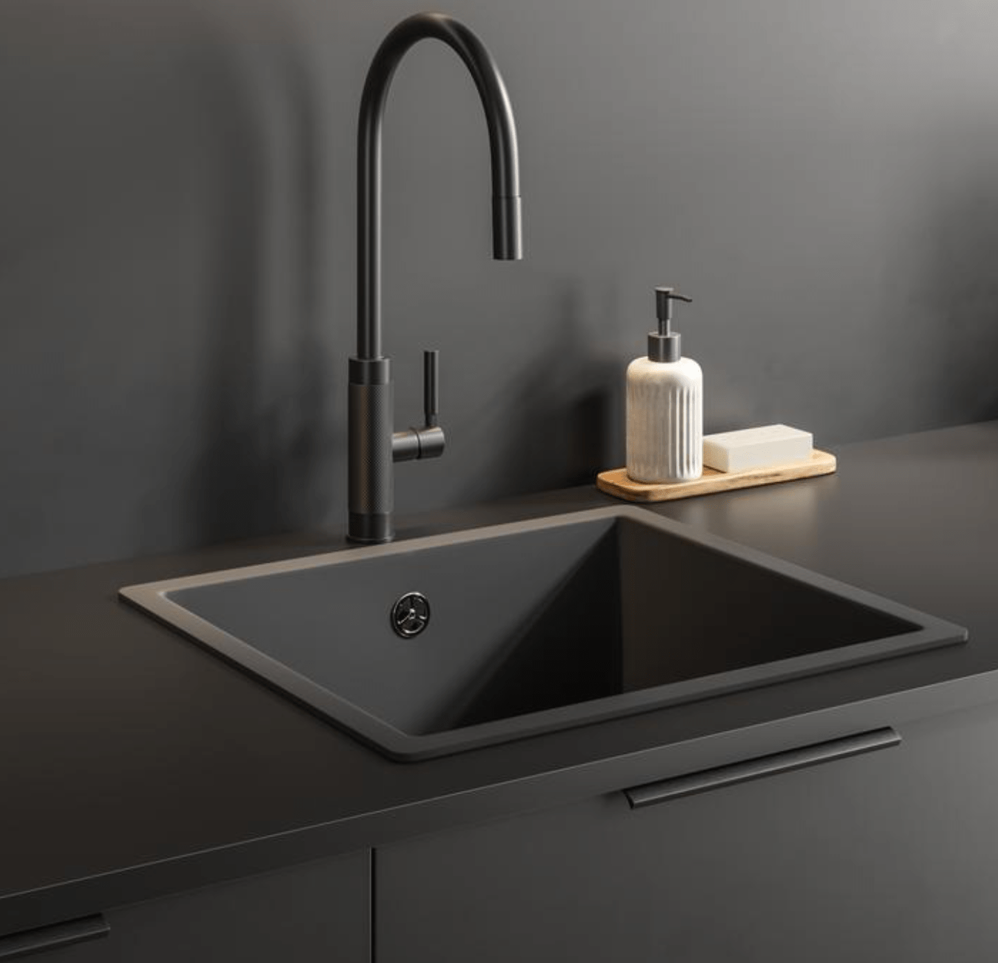 Franke Tessuto J Spout Pull - Out Kitchen Tap – Matt Black | 115.0691.518 - The Tap Specialist