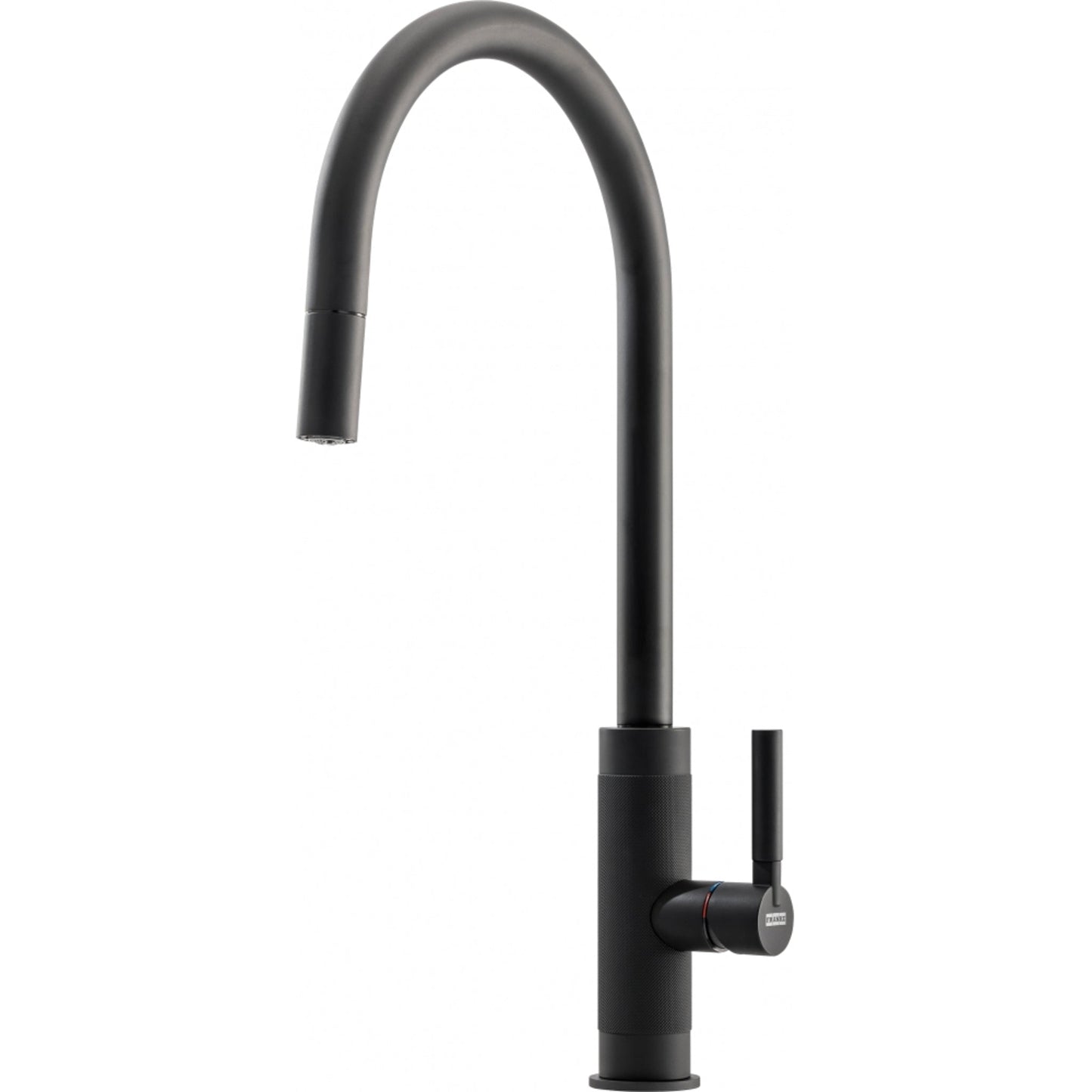 Franke Tessuto J Spout Pullout Nozzle Side Matt Black Kitchen Tap 115.0691.518 - The Tap Specialist