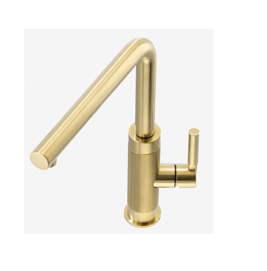 Franke Tessuto L Shape Spout Gold Kitchen Mixer Tap - The Tap Specialist