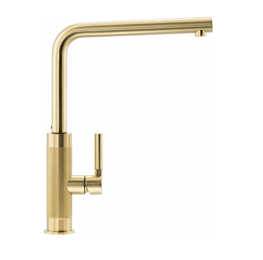 Franke Tessuto L Shape Spout Gold Kitchen Mixer Tap - The Tap Specialist