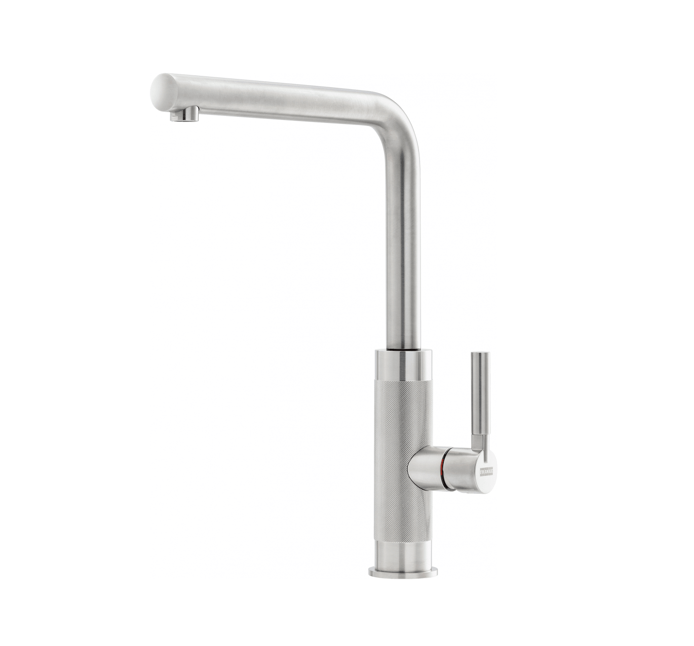Franke Tessuto L Spout Swivel Kitchen Tap – Stainless Steel - The Tap Specialist