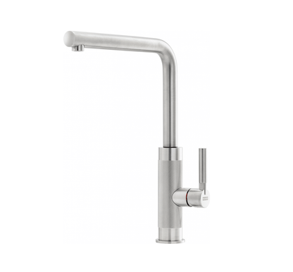 Franke Tessuto L Spout Swivel Kitchen Tap – Stainless Steel - The Tap Specialist
