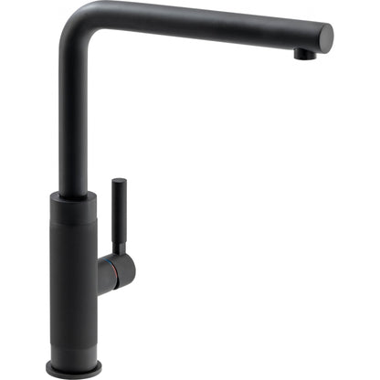 Franke Tessuto L Spout Swivel Side Matt Black Kitchen Tap - The Tap Specialist