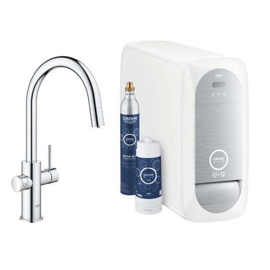 Grohe Blue Home Duo Starter Tap Kit with Pull - Out Spray - The Tap Specialist