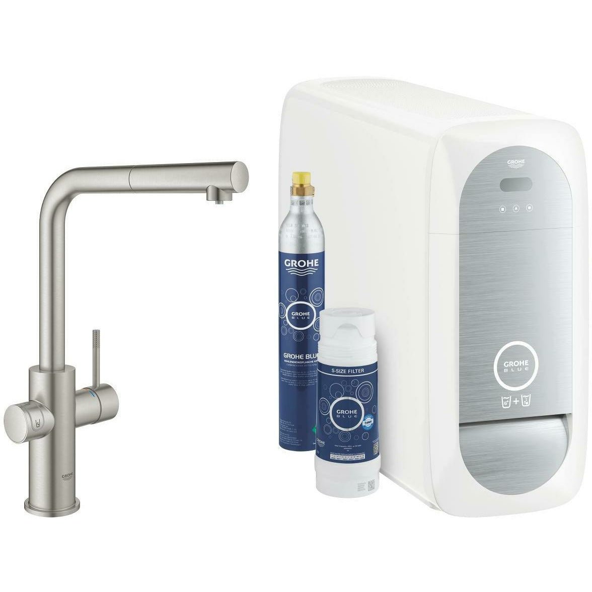 Grohe Blue Home Duo Starter Tap Kit with Pull - Out Spray - The Tap Specialist