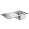 Grohe Kitchen Sink K500 Stainless Steel with Drainer 1 Bowl 31571SD0 - The Tap Specialist