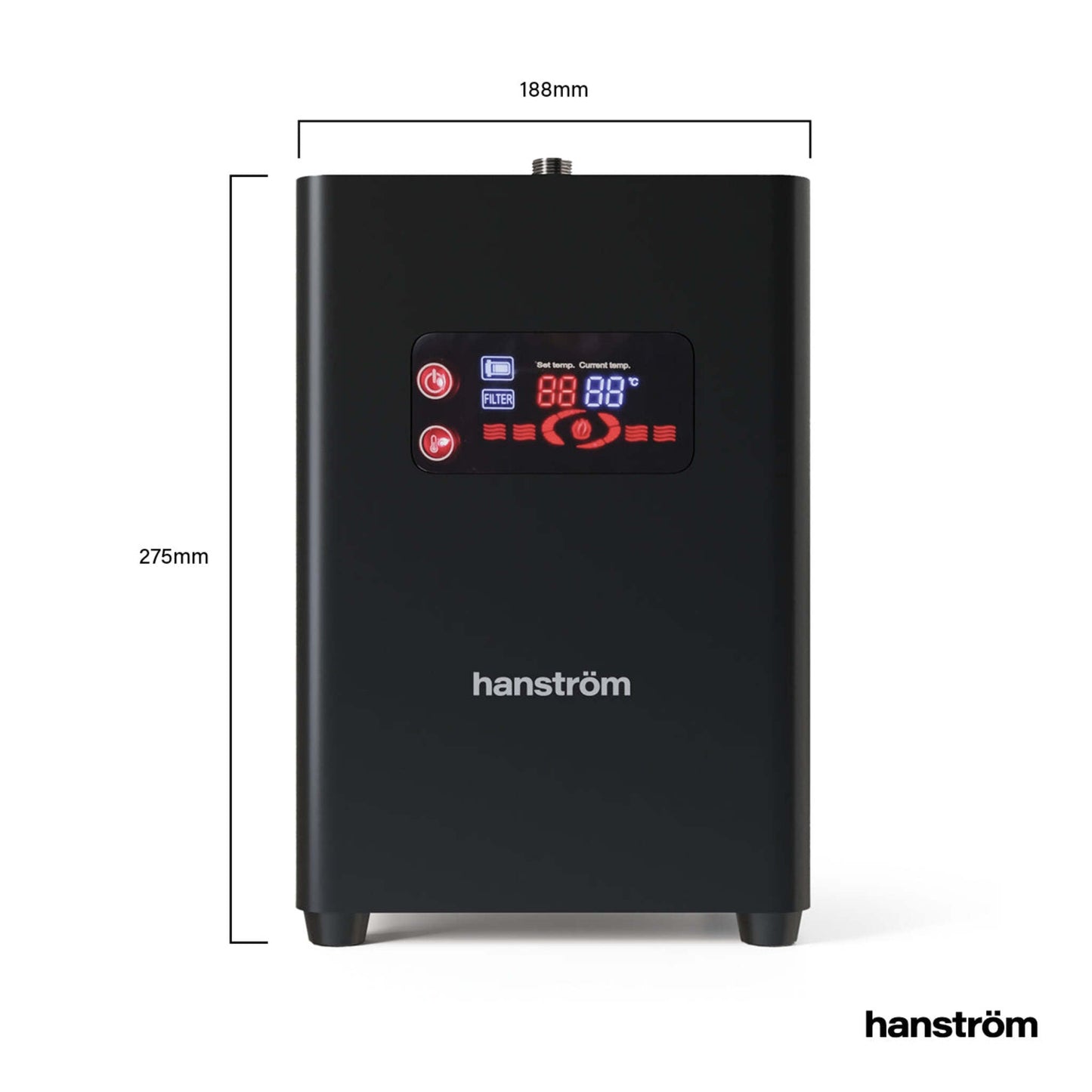 Hanstrom 3 - in - 1 Flex Touch Instant Boiling Water Pull Out Tap - The Tap Specialist