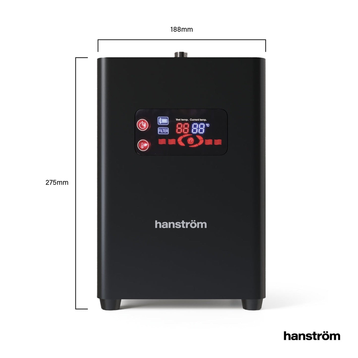 Hanstrom 3 - in - 1 Flex Touch Instant Boiling Water Tap Pull Out - The Tap Specialist