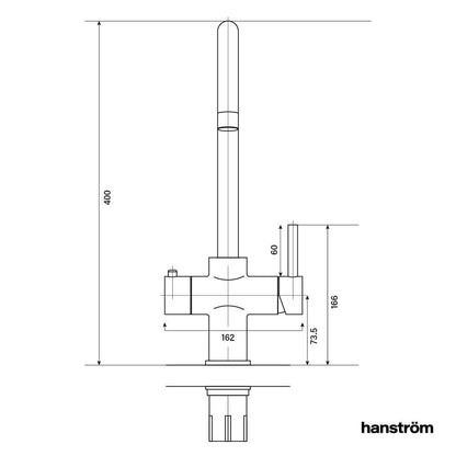 Hanstrom 3 - in - 1 Swan Instant Boiling Water Tap - The Tap Specialist