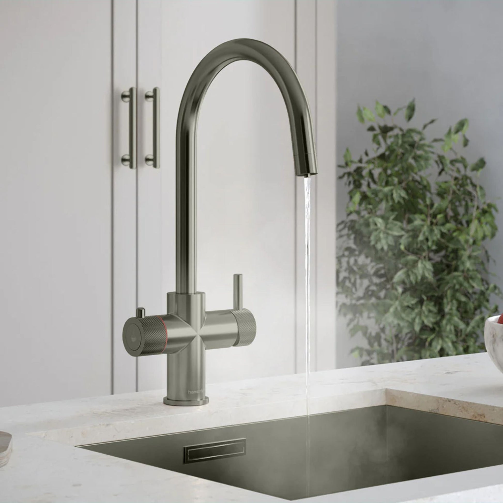 Hanstrom 3 - in - 1 Swan Touch Instant Boiling Water Tap - The Tap Specialist